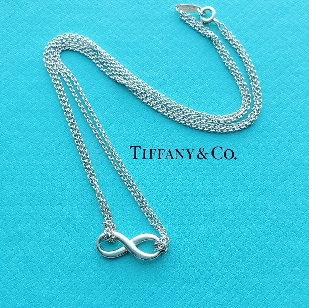Infinity double chain necklace - Picture 2 of 8